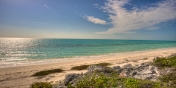 Long Bay Beach, Providenciales, is about 3 miles of soft, white sand.