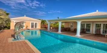 This Turks and Caicos villa rental has a 42 foot swimming pool and one bedroom pool house.