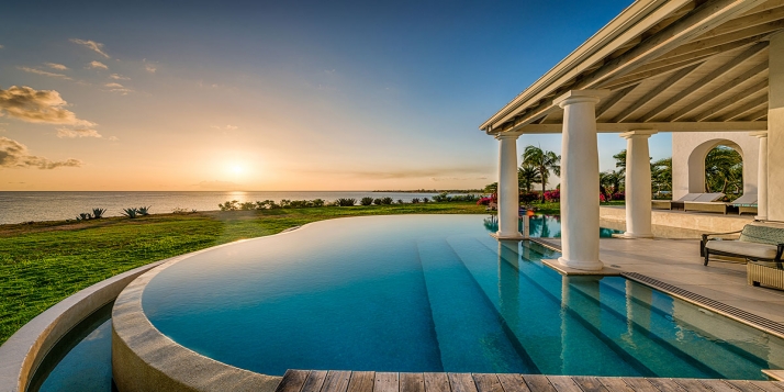 An exceptionally luxurious 3 bedroom, 3 bathroom villa with spectacular views of the beach and the Caribbean Sea!