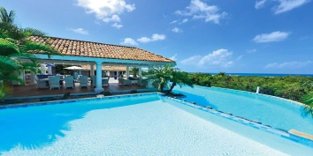 Bleu Passion villa rental, Baie aux Prunes, Terres-Basses, Saint Martin, Caribbean.