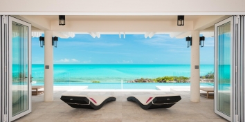 The view from the living room of Villa Isla, Long Bay Beach, Providenciales (Provo), Turks and Caicos Islands