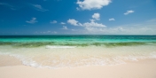The beach in front of this Turks and Caicos luxury villa rental runs for miles and miles.
