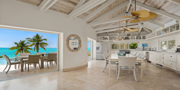 This Turks and Caicos luxury villa rental has a fully equipped kitchen for preparing delicious meals during your vacation.