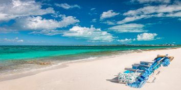 Enjoy peace and tranquility on the quiet end of Grace Bay Beach, Turks and Caicos Islands.