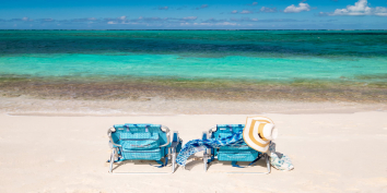 Nutmeg Cottage is only one lot back from magnificent Grace Bay Beach, Turks and Caicos Islands.
