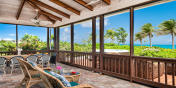 Relax in the shade at Conch Beach Villa, Turks and Caicos Islands.