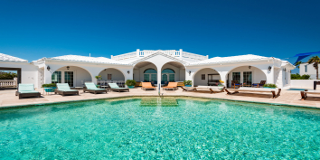 This Turks and Caicos luxury villa rental offers an abundance of outdoor living areas.