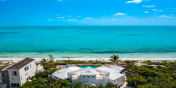 This Turks and Caicos luxury villa rental overlooks the shimmering turquoise of the Caicos Banks.