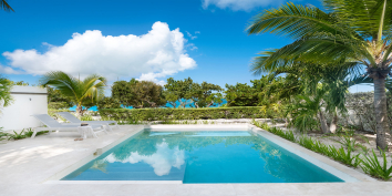 Relax in the privacy of your plunge pool while on vacation at Ocean Edge Villa in the Turks and Caicos Islands.