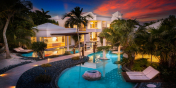 Turtle Breeze Villa, Grace Bay Beach, Providenciales (Provo), Turks and Caicos Islands has an elegant and tropical atmosphere.