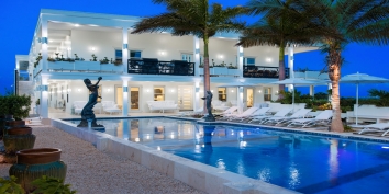 Beautiful by day or night, Impulse Beach Estate, Grace Bay Beach, Turks and Caicos Islands.