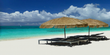 Grace Bay Beach is only a very short stroll away from Villa Islander, Providenciales (Provo), Turks and Caicos Islands, B.W.I.
