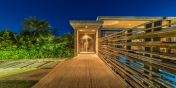 This Caribbean luxury villa rental has wooden slats which provide privacy, shade and natural ventilation allowing the cooling breezes to flow through.