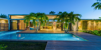 This Turks and Caicos luxury villa rental is absolutely gorgeous by day or by night.