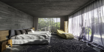 A luxury bedroom suite at Villa Islander, Providenciales (Provo), Turks and Caicos Islands, B.W.I.