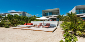 A new generation of beach houses on beautiful Long Bay Beach, Turks and Caicos Islands.