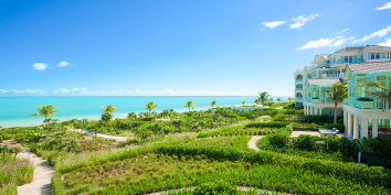The Villas at The Shore Club are set on more than 800 feet of Long Bay Beach, Turks and Caicos Islands.