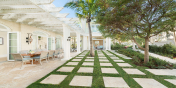 The Villas at The Shore Club each has a very private courtyard where you can relax or dine while on vacation.