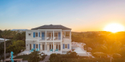 This Turks and Caicos luxury villa rental was completed in 2019 but evokes a feeling of classic Caribbean architecture.