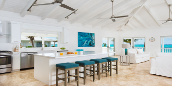 The chef's kitchen is fully equipped with everything you may need while on vacation in the Turks and Caicos Islands.