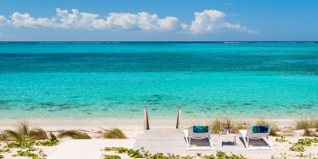 You are only a few steps from the beach at Grace Too, Grace Bay Beach, Providenciales (Provo), Turks and Caicos Islands.